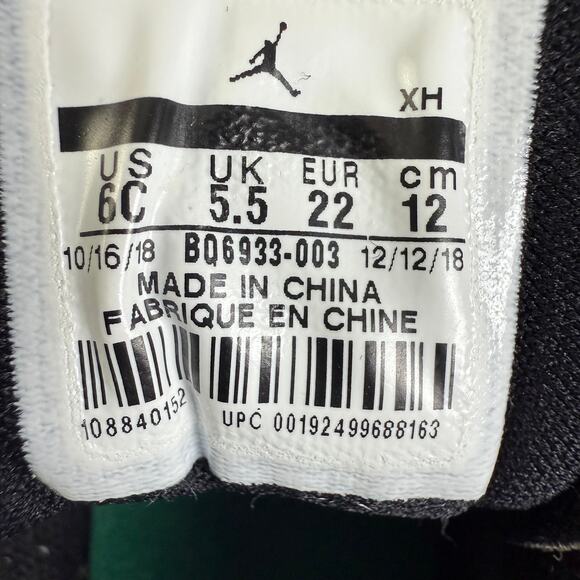 jordan 1 mid black cyber toddler shoes 6C - Picture 6 of 6